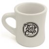 White Ceramic 8 oz. coffee cup, front, Merchandise - Tin Cup Coffee Company Nashville, TN